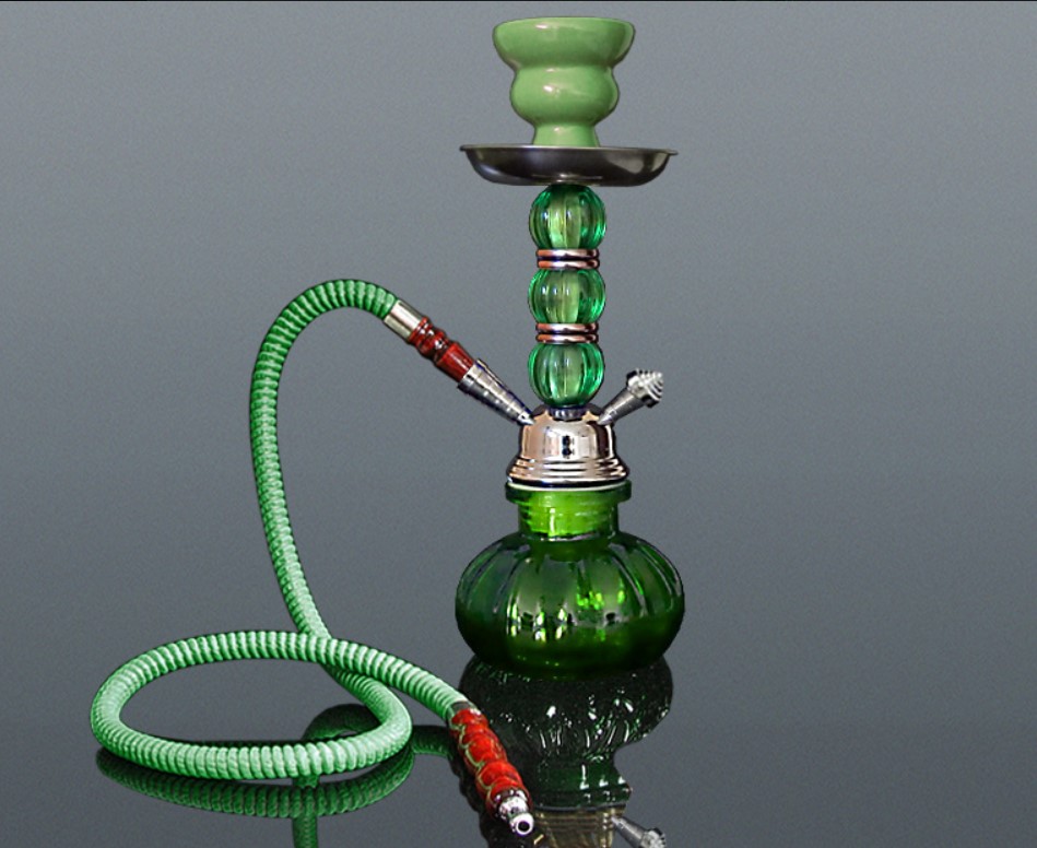Hookah zöld színű vízipipa - 1 csöves - 28 cm